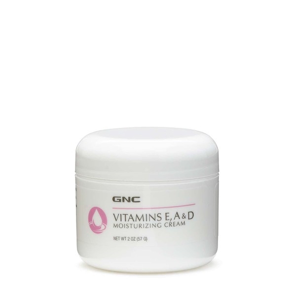 GNC Vitamins E, A & D Moisturizing Cream 2oz, Soothes Dry, Chapped Skin