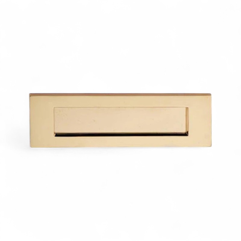 Polished Brass Letter Plate Front Door 256 x 76mm, 10