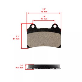 Caltric Rear Brake Pads for Yamaha XV1700 Road Star 1700 2004 2005 2007 2008 2009