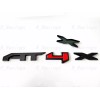 GMC 1PC Gloss Black Red Rear Tailgate AT4X OVERLAY Emblems