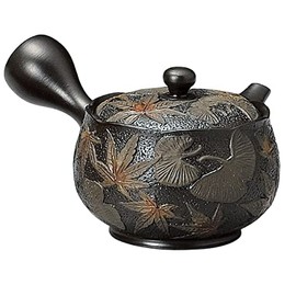 J-kitchens Teapot, Capacity (Approximate), 7.8 fl oz (200 cc) (Deep Steamed Teapot, Obiami Tea Strainer) Tokoname Ware No: 267960