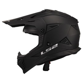 LS2 Helmets Gate II Full Face MX Motorcycle Helmet (Matte Black - Large)