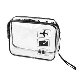 Travel Toiletry Bag for Women men Clear Travel Toiletries Bag Airline Approved with Zippers Wrist Strap Travel Toiletries Bag for Women Waterproof Makeup Bag for Girls Portable Hanging Toiletry Bag