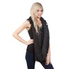 TOP HEADWEAR Womens Infinity Loop Hoodie Scarf Black/Charcoal