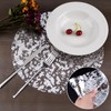URROMA 50 Pcs Silver Disposable Dining Mat Silver Foil Mesh