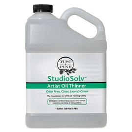 Tusc & Pine StudioSolv™ Odorless Mineral Spirits Gallon - Purified Odor-Free Spirit Solvent for Thinning Oils, Artists, Painting Thinner, Professionals, & More!