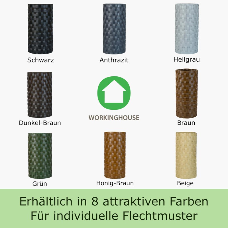 WorkingHouse Poly-rattan Visual Protection Strips, Visual Protection for Double Bar