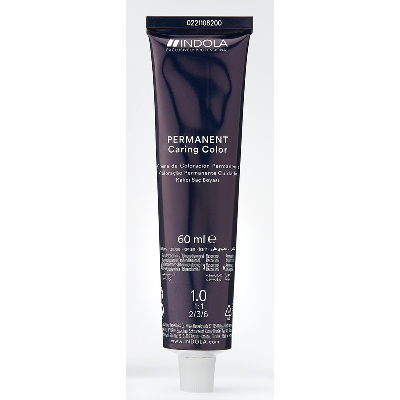 Indola Haarfarbe Permanent Caring Pixel 1.0 Schwarz Natur, 60 ml