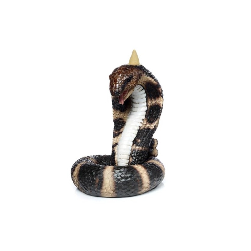 Puckator Coiled Cobra Snake Backflow Incense Burner - Home Zen