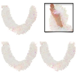 HOVUK® 3PCs Iridescent Fine Cut Chunky 2M - Shiny Holographic Garland Hanging Decorations for Christmas Party Indoor and Outdoor Decoration