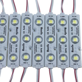 REXTiN Super Bright 200pcs 3 LED Module Blue 5050 SMD 66-72LM Each Module Waterproof Decorative Light for Letter Sign Advertising Signs with Tape Adhesive Backside