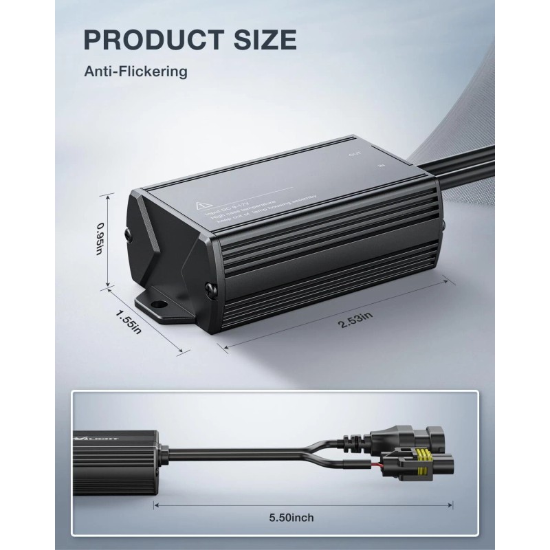 Nilight LED CANbus Decoder Anti-Flickerin - 9004/HB1
