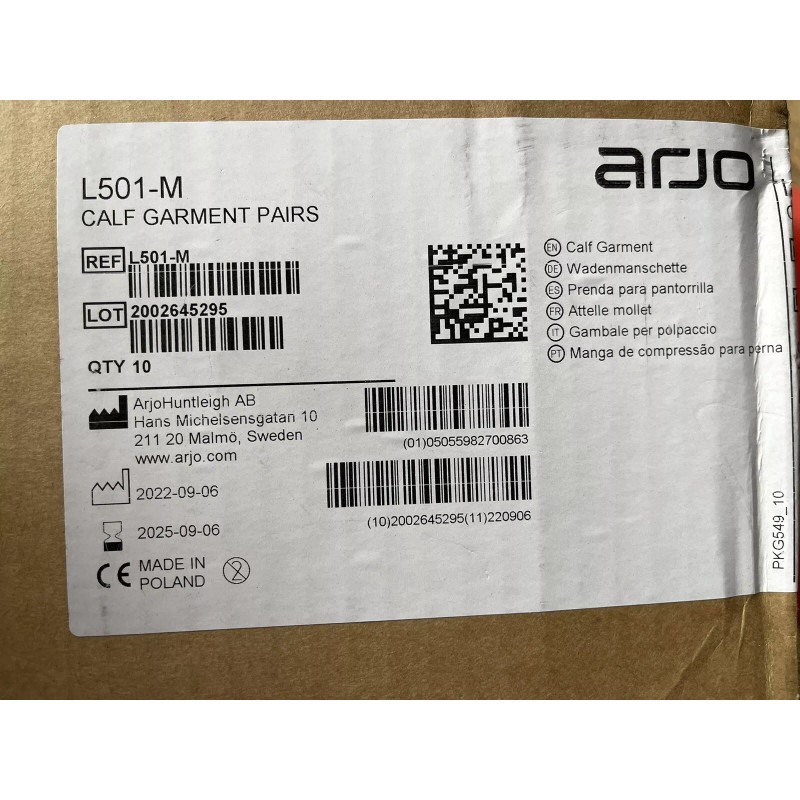 Arjo (2 Pairs) Stryker Arjo Huntleigh Flowtron DVT Calf Garment