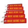 Rotary13B1 Insert Before Flight Keychain - Red/Yellow 5PCS