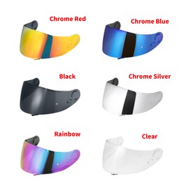 JQF Gear GT Air Visor Repalcement for GT Air 2, Outer Face Helmet Shield Compatible with CNS-1/Neotec/TC-5/TC-9 Accessories (Chrome Blue)