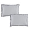 Catherine Lansfield Silky Soft Satin Oxford Pillowcase Pair Silver