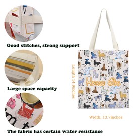Princess Horse Inspired Tote Bag Horse Lovers Canvas Bag WDW Horse Character Gift Magic Kingdom Gift Family Vacation Gift (CA-PrincessHorsesTS)