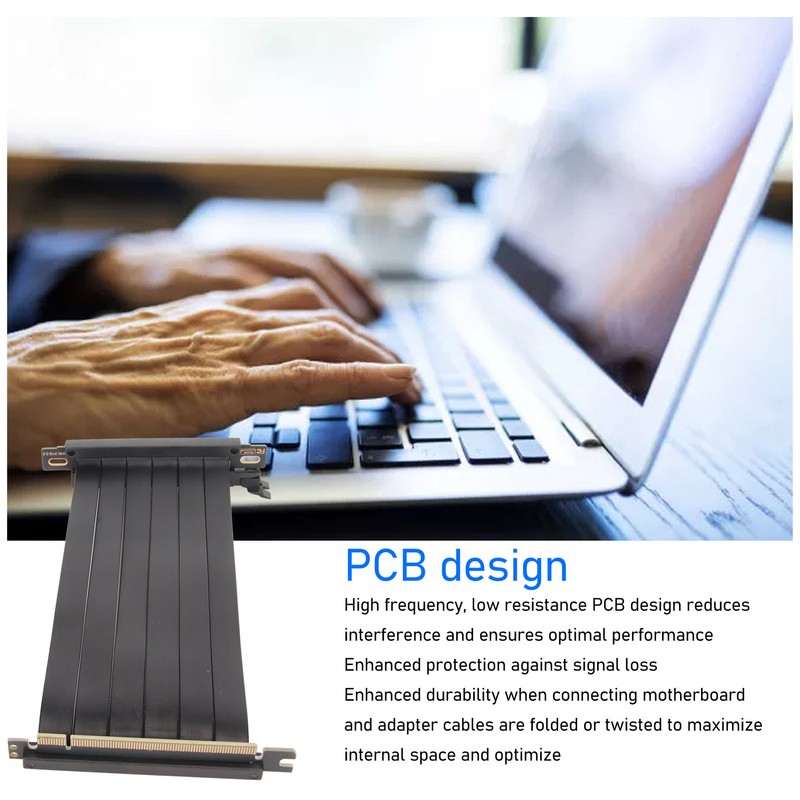 PCIE 3.0 X16 Riser Cable 180 Degree High Speed Flexible