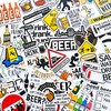 Generic Beer Sticker Decals for Cooler, Drink, Adults - Matte,