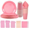 192 Pcs Paper Disposable Dinnerware Set for 24 Guests Tableware