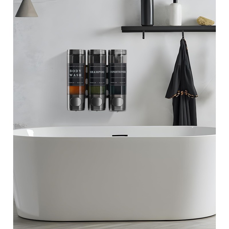 Cabo Deseado Shower Soap Dispenser Wall Mounted No Drill Shampoo