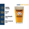Euchre Pint Glass 16oz -Where friendships - Euchre Gifts Euchre