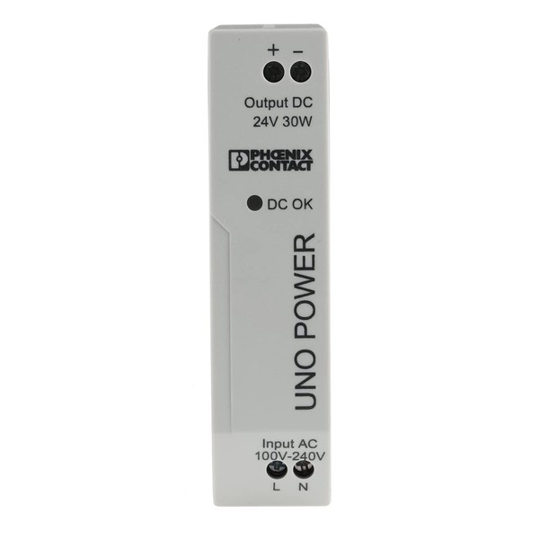PHOENIX CONTACT UNO-PS/1AC/24DC/30W AC/DC CONVERTER, 30W, 24V, 1.25A