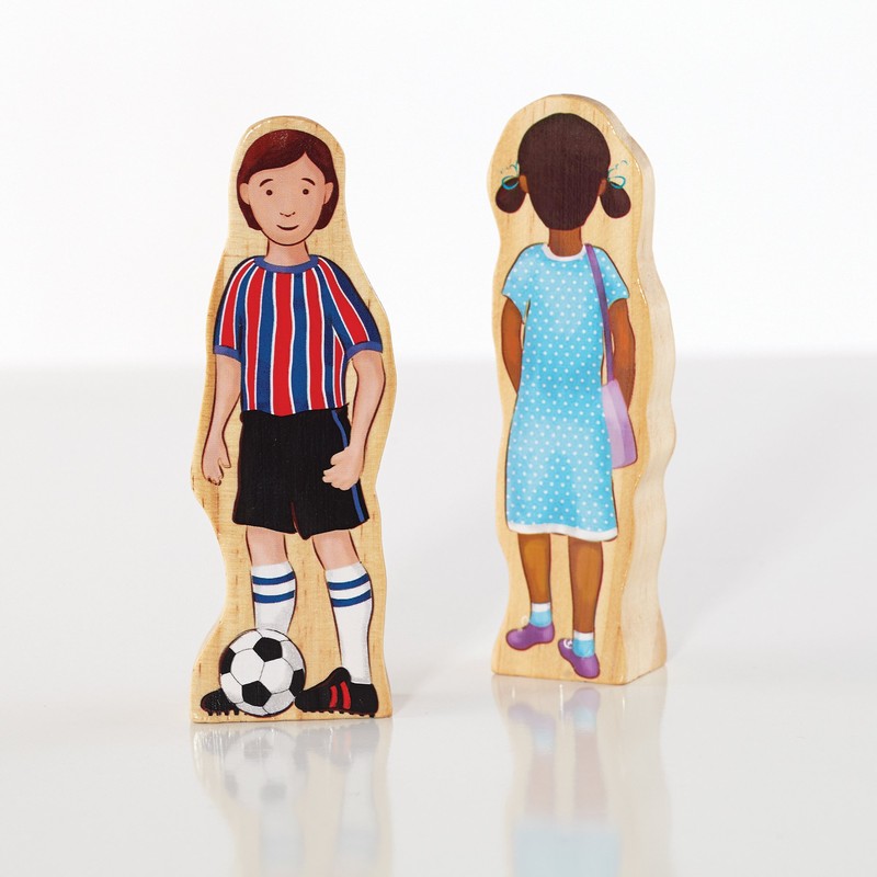 Guidecraft Wedgies Family Set of Wooden Figures - Kids Learning