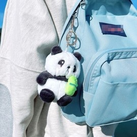 Adorable Panda Plush Keychain Keychain 2ea