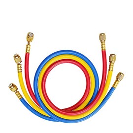 Beduan AC Charging Hose 1/4" SAE Flare Thread HVAC Air Condition Refrigerant Charging Hose 60” for R12 R22 R502（Pack of 3）