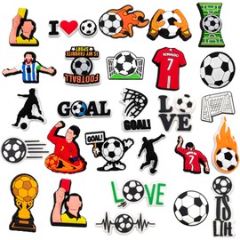 Favson DIY Shoe Charms, 27pcs Shoe Charms for Football Accessories,Shoe Decoration,for Birthday, Party, Holiday Clog Pins,for Teens Women Men