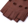 Meetoget Driving Gloves for Men Deerskin Leather Fingerless Unlined Gloves