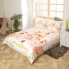 Princess Orange Bedding Set Twin Size,Fairy Tale Theme Fantasy Princess