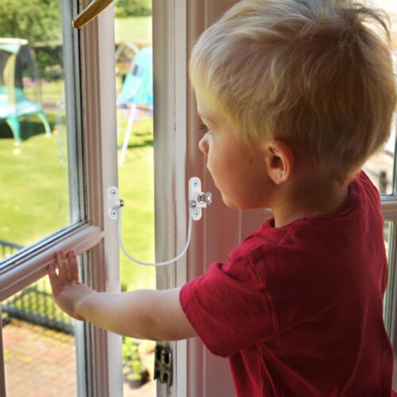 Sandiyago 2 Pack Window Lock Baby Safety Window Opening Restrictor