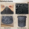 Black Damask Flower Large Clothes Hamper Bag - Laundry Basket
