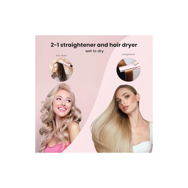 Slopehill 2-in-1 Hair Straightener and Blow Dryer, Professional Hair Styling