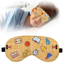 Sleep Mask for Kids,Suitable for Boys Girls Teens Cartoon Cool Eye Mask,Comes with Soft and Comfortable Adjustable Strap,Basketball