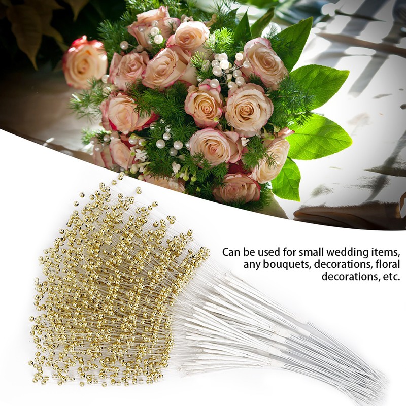 100Pcs Pearls Sticks Wearable ABS DIY Decoration Accessories for Wedding