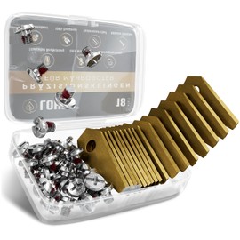 lohag® 18 Robotic Lawnmower Blades for Bosch Indego - with Titanium Carbide Alloy incl. Screw Set - Ideal Robotic Lawnmower Accessories - Lawnmower Replacement Blades