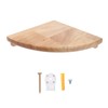 Corner Floating Wall Mounted Shelf Wood Shelves Display Round Edging