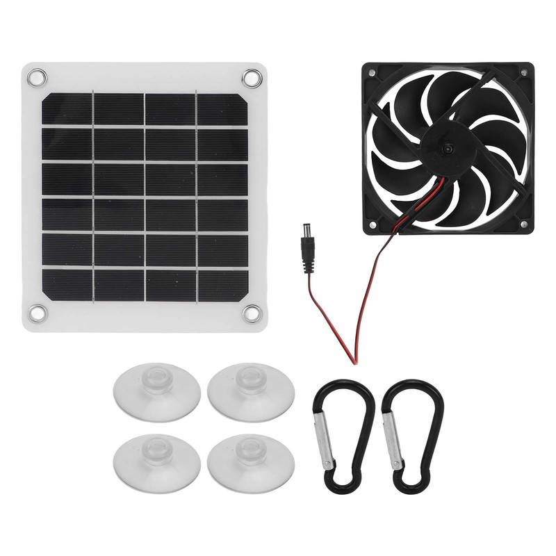 10W Solar Powered Exhaust Fan 5V Waterproof Portable Monocrystalline Silicon