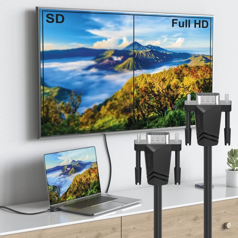 Hama VGA Cable Full HD 1080p Black 3 m Long