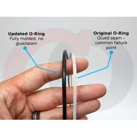 Captain O-Ring – Upgraded Replacement O-Ring Seal Gasket for Gamma2 Vittles Vault Pet Food Container Lid (2 Pack) [10” or 12” Lid Sizes] (5.0 Lid O-Rings (Lid just Under 12") [2 Pack])