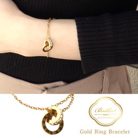 Brilliet Women's Stainless Steel Ring, Gold, Accessory, Gift, Cute, Fashionable, Stainless Steel Metal, na