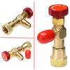 JIANZHENKEJI R410A Refrigerant Charging Valve 1/4'' - 5/16'' Copper Flow