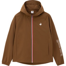 Coq Sportif Men's Jersey Stretch Cloth Jacket, Waterproof, Stretch, Hooded, Simple, Braun