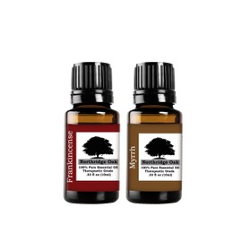 Northridge Oak 100% Pure, Undiluted Therapeutic Grade Frankincense and Myrrh Essential Oil Set - Anointing Oils for Prayer, Aromatherapy, Skin, Hair…