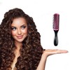 GGUFAY Haarbürste Ohne Ziepen,Curly Hair Brush D3,9-reihige Stylingbürste zum Entwirren, Lockenbürste,Glätten längerer Haare und Definieren von Locken - Für Frauen und Männer(Schwarz Rosa)