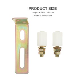 sliding gate kit, Durable Tool Supplies Dual Nylon Rollers Gate Assembly Slide Gate Guide Roller with L Post Bracket