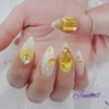 ❣️ Sunflower 2 handmade nail tip ✨ - long stiletto